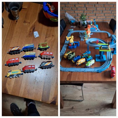 Chukington Treinbaan met 14 Treintjes en Accessoires, Kinderen en Baby's, Speelgoed | Thomas de Trein, Gebruikt, Ophalen
