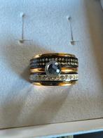 Goud/zwart IXXXI ring maat 17,5. H12, Sieraden, Tassen en Uiterlijk, Ringen, Overige materialen, Ophalen of Verzenden, Zo goed als nieuw
