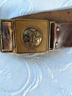 Vintage Scouting Riem met Bronzen Gesp, Verzamelen, Scouting, Ophalen of Verzenden, Gebruikt, Overige typen
