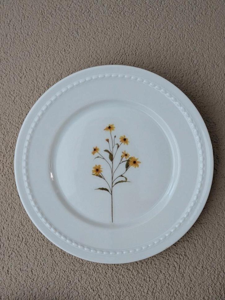 Mooi wandbord/wand decoratie met zonnehoed/gele bloemen!, Antiek en Kunst, Antiek | Wandborden en Tegels, Ophalen of Verzenden