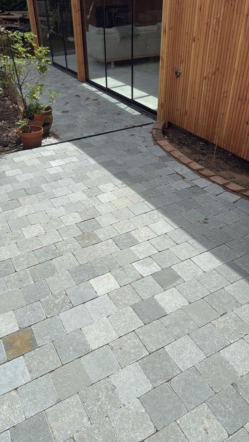 Castle Stone Blue kasseien 15x15x5 cm verouderd, Tuin en Terras, Tegels en Klinkers, Nieuw, Klinkers, Natuursteen, Ophalen