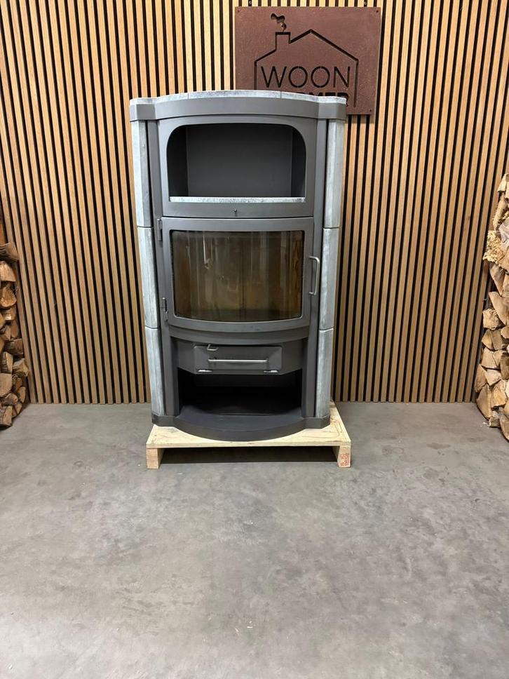 25199 Speksteenkachel Bk Luxor 8kw, Huis en Inrichting, Kachels, Gebruikt, Vrijstaand, Houtkachel, Hout, Ophalen