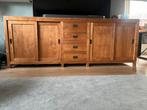 Teakhouten dressoir/kast - 250cm breed, Ophalen, Gebruikt, Teakhout, 200 cm of meer