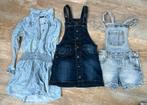 Meisjes jurken en tuinbroek kort maat 128, Ophalen, Zo goed als nieuw, Meisje, Jurk of Rok