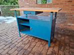 Goede, degelijke werkbank met houten werkblad!, Ophalen, Gebruikt, 70 tot 120 cm
