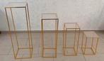Gouden Bloemenstandaards - pilaren   set Set van 4  (nieuw), Huis en Inrichting, Woonaccessoires | Zuilen en Pilaren, Ophalen of Verzenden
