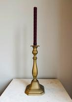 Vintage grote messing kandelaar koper antiek, Ophalen of Verzenden, Koper of Brons