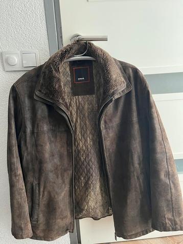 Gave leren gevoerde winterjas Donar mt 58/4XL bruin beschikbaar voor biedingen