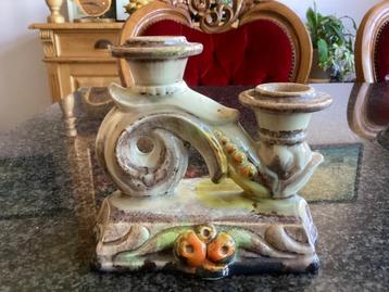 Kandelaar, keramiek, romantisch, vintage, antiek beschikbaar voor biedingen