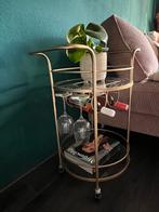 Ronde trolley goudkleurig, Ophalen, Zo goed als nieuw