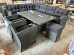 Garden Impression Dinning loungeset + 2 fauteuils en hocker, Tuin en Terras, Tuinsets en Loungesets, Ophalen, 5 zitplaatsen, Nieuw