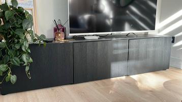 Ikea Bestå tv-meubel in lappviken zwart/bruin. beschikbaar voor biedingen