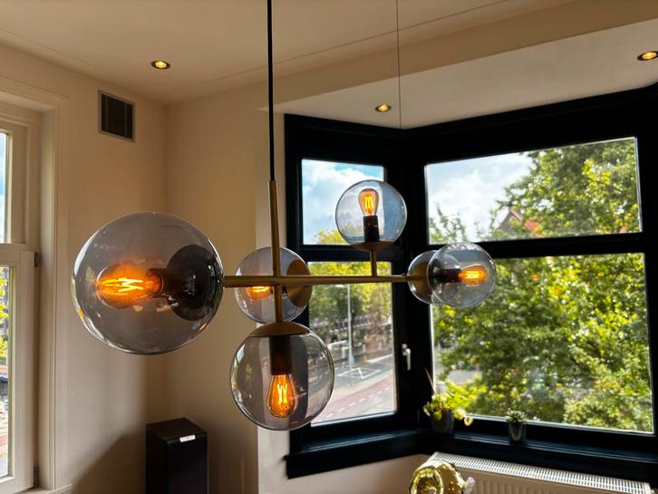 Bolia Orb Hanglamp Horizontaal - Goud/Messing, Huis en Inrichting, Lampen | Hanglampen, Zo goed als nieuw, 50 tot 75 cm, Glas