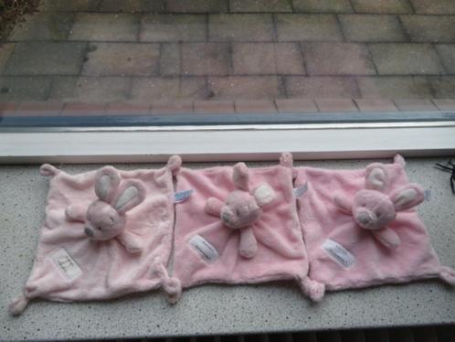 Knuffeldoek konijn roze wit merk VIB Very Important Baby, Kinderen en Baby's, Speelgoed | Knuffels en Pluche, Zo goed als nieuw