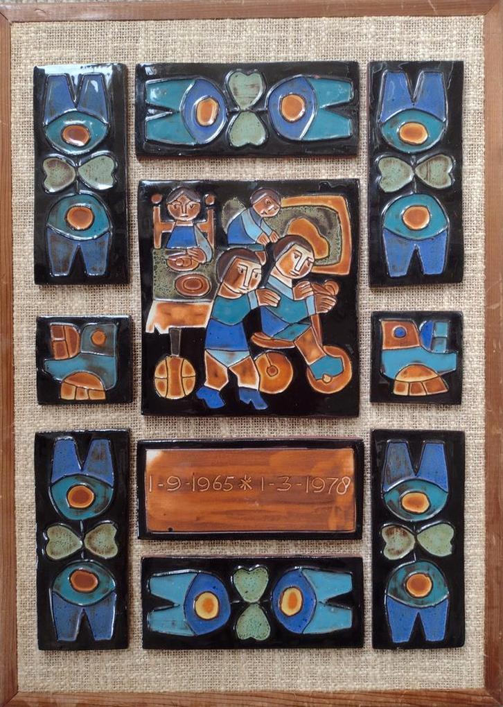 HENK POTTERS : KERAMIEK TABLEAU 1978. PUNTGAAF.40x29, Verzamelen, Overige Verzamelen, Nieuw, Ophalen of Verzenden