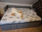 IKEA Hemnes bedbank grijs, Ophalen, Tweepersoons, Zo goed als nieuw, 200 cm