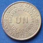 Peru 1 sol 1947 Km 222, Verzenden, Zuid-Amerika, Losse munt