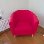 Rode Ikea fauteuil, Huis en Inrichting, Fauteuils, Ophalen, Hout, Minder dan 75 cm, Zo goed als nieuw