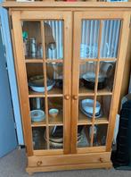 Vitrine kast, Huis en Inrichting, 100 tot 150 cm, Zo goed als nieuw, Grenenhout, 25 tot 50 cm