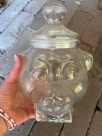 Snoeppot koekjestrommel beer glas, Antiek en Kunst, Ophalen