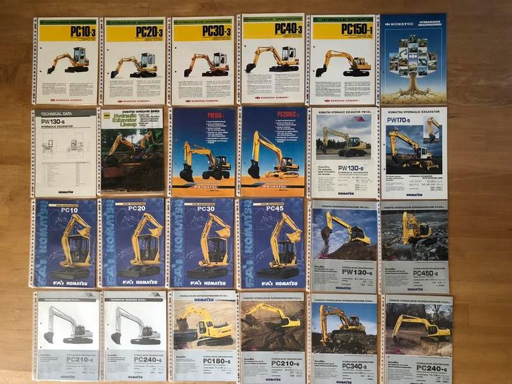 Folders Komatsu graafmachines, Boeken, Auto's | Folders en Tijdschriften, Gelezen, Overige merken, Ophalen of Verzenden