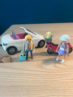 Playmobil poppetjes met auto en scooter, Gebruikt, Ophalen of Verzenden