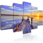 66 Sunset Steiger 5 Luik Canvas Schilderij 200x100cm, Ophalen of Verzenden