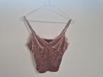Velvet topje. S, Verzenden, Zo goed als nieuw, Forever 21, Roze