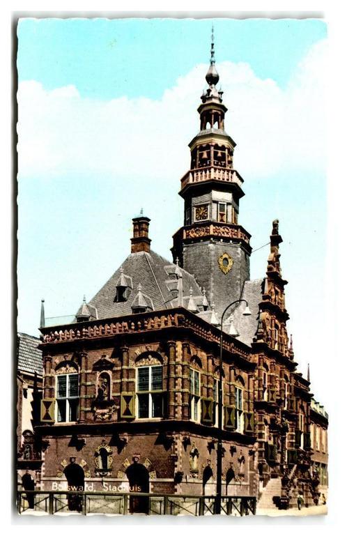 Bolsward, Stadhuis. Opruimingskaart, Verzamelen, Ansichtkaarten | Nederland, Gelopen, Friesland, 1960 tot 1980, Verzenden