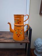 Franse emaille koffiepot cafetière met kersen decor, Ophalen of Verzenden