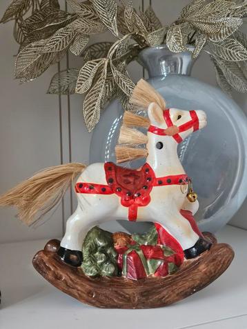 Vintage Spaans Kerst Hobbelpaard Keramiek beschikbaar voor biedingen