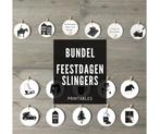 Feestdagen slinger set - Sinterklaas en Kerst - Zwart-wit, Verzenden, Nieuw