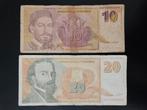 10 en 20 dinara Joegoslavië set 1994 jaar, Ophalen of Verzenden, Joegoslavië, Setje
