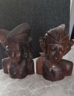 Buste (2 ) - teak hout - Bali , Indonesie, Antiek en Kunst, Ophalen