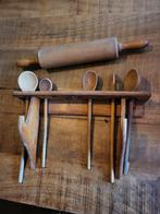 Antiek Houten Lepelrek met Deegroller, Antiek en Kunst, Ophalen of Verzenden
