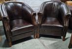 2x Chesterfield club chair Ralph Lauren stijl + BEZORGING, Chesterfield, Nieuw, Ophalen of Verzenden, Leer