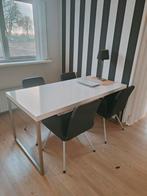 Eettafel met 4 antraciet stoelen, Huis en Inrichting, Tafels | Eettafels, Ophalen