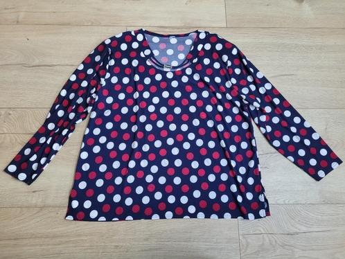 Blauwe tuniek met stippen maat XXXXL (valt kleiner) ~ TH0038, Kleding | Dames, Grote Maten, Zo goed als nieuw, Blouse of Tuniek