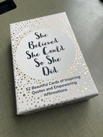 52 inspiring cards: She believed she could so she did 