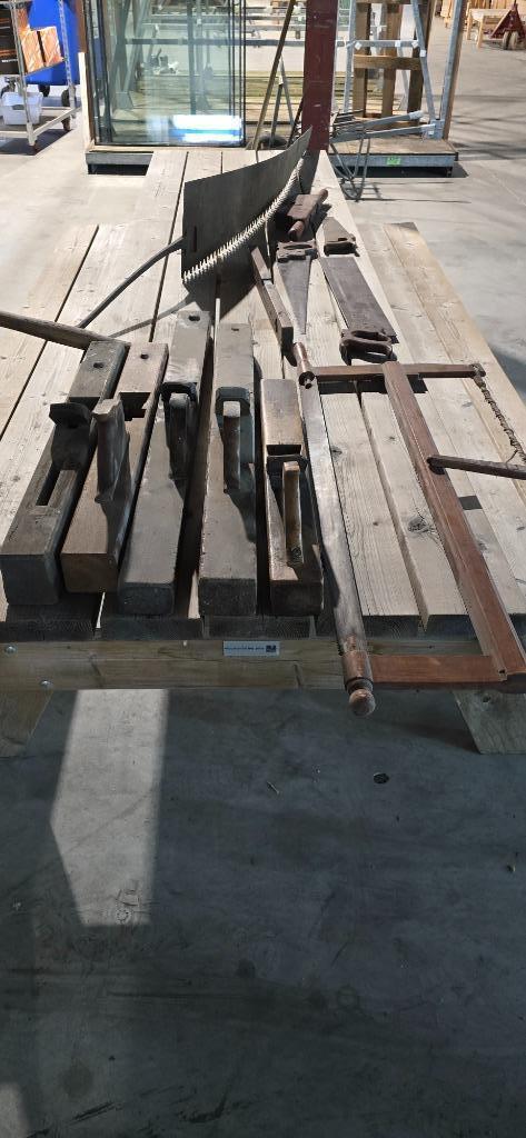 Vintage gereedschap – blokschraven, handzagen en meer, Antiek en Kunst, Antiek | Gereedschap en Instrumenten, Ophalen