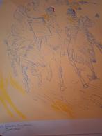 Lithografie 'Gele Rijders' - Jan Henkel naar Breitner, Ophalen of Verzenden