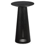 Moderne, zwarte bijzettafel, Minder dan 55 cm, Rond, Zo goed als nieuw, Ophalen