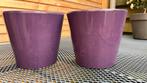 Paarse potten voor binnen of buiten, Overige vormen, Tuin, Zo goed als nieuw, Minder dan 25 cm