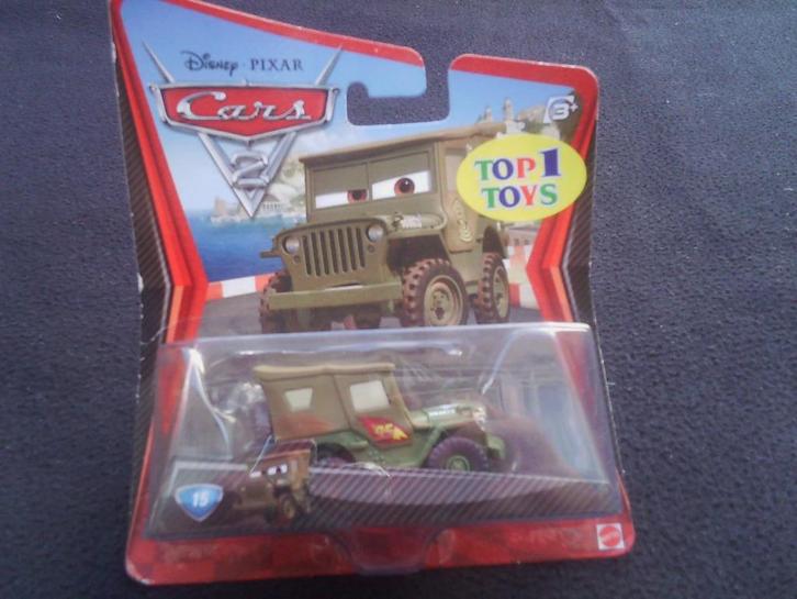 Disney Cars 2 Auto's      Sarge, Kinderen en Baby's, Speelgoed | Speelgoedvoertuigen, Zo goed als nieuw, Ophalen of Verzenden