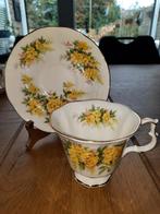 Royal albert vintage kop en schotel blossom time  laburnum, Antiek en Kunst, Antiek | Servies los, Ophalen of Verzenden