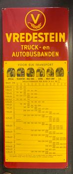 Vredestein emaille bandenspanning bord - Langcat Bussum, Verzamelen, Merken en Reclamevoorwerpen, Ophalen of Verzenden, Zo goed als nieuw