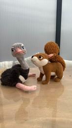 Te koop: 2 Efteling Fabula knuffels-struisvogel & eekhoorn, Ophalen of Verzenden, Zo goed als nieuw