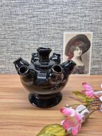 Zwart tulpenvaasje, Huis en Inrichting, ., Zwart, Aardewerk of Porselein, Ophalen of Verzenden