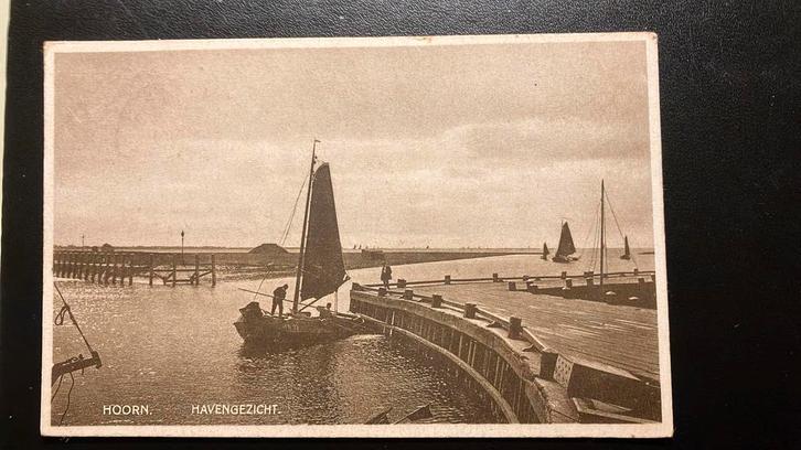 HOORN   1929 Haven Zuiderzee tjalken, Verzamelen, Ansichtkaarten | Nederland, Ophalen of Verzenden