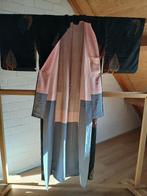Traditionele Japanse Kimono black leaf, Ophalen of Verzenden